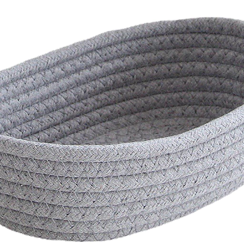 3 шт., корзина для хранения из хлопчатобумажной веревки, тканый скандинавский овальный органайзер, контейнеры, декоративные настольные ящики для хранения одежды, книг, полотенец, косметики