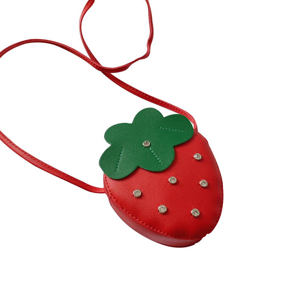 Infant Baby Kids Girls Bags Waist Bags Shoulder Bags Leather Cute Strawberry