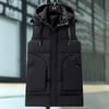 Модные зимние безрукавные парки мужские длинные жилеты с капюшоном больших размеров повседневная толстая теплая верхняя одежда мужские куртки