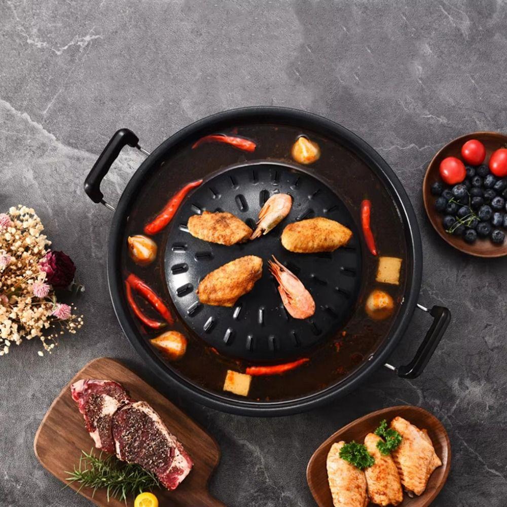 Portable Thai Picnic Grill Pan Multi-function Food Griddle Korean Barbecue Grill Tray Camping