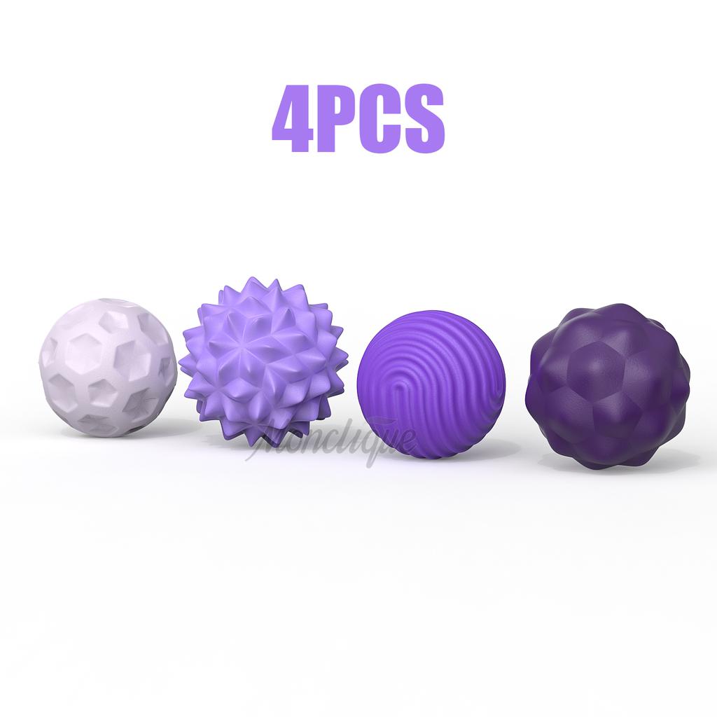 4PCS Silicone Magnetic Sensory Balls Trigger Point Fascia Yoga Ball Muscle Acupoint Roller Foot Hand Relief Stress Sensory Toy