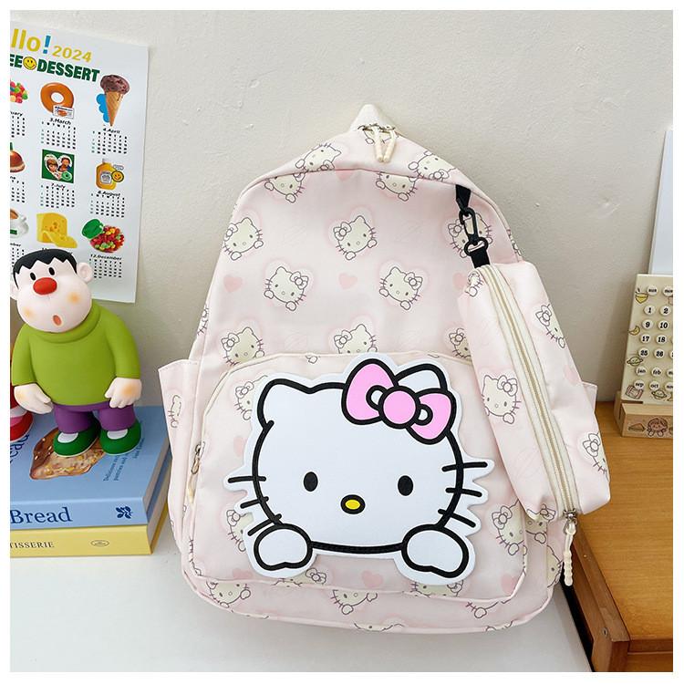 Cute And Stylish Children's Backpack For Kindergarten Girls Featuring Adorable Cartoon Characters Like Kuromi And Hello Kitty