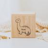 Personalized Children's Money Box Wooden Cute Dinosaur Piggy Bank with Name Baptism Gift New Baby Gifts Wooden Money Box