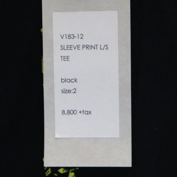 Unused VAST222 18ss Made In Japan Sleeve Print Long Sleeve Sweat Trainer Men's Used