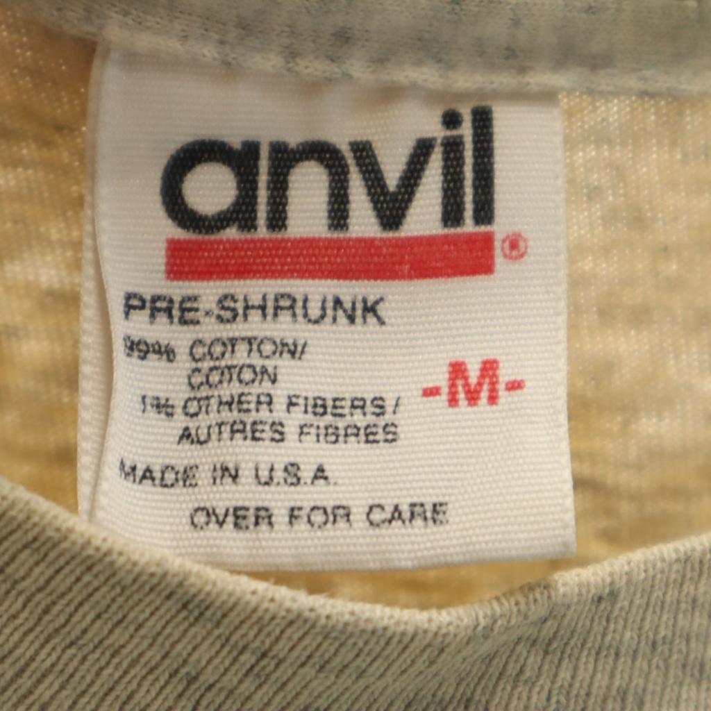 Anvil 90-е Made in USA Старый волк принт Короткий рукав Футболка Мужская Б/у