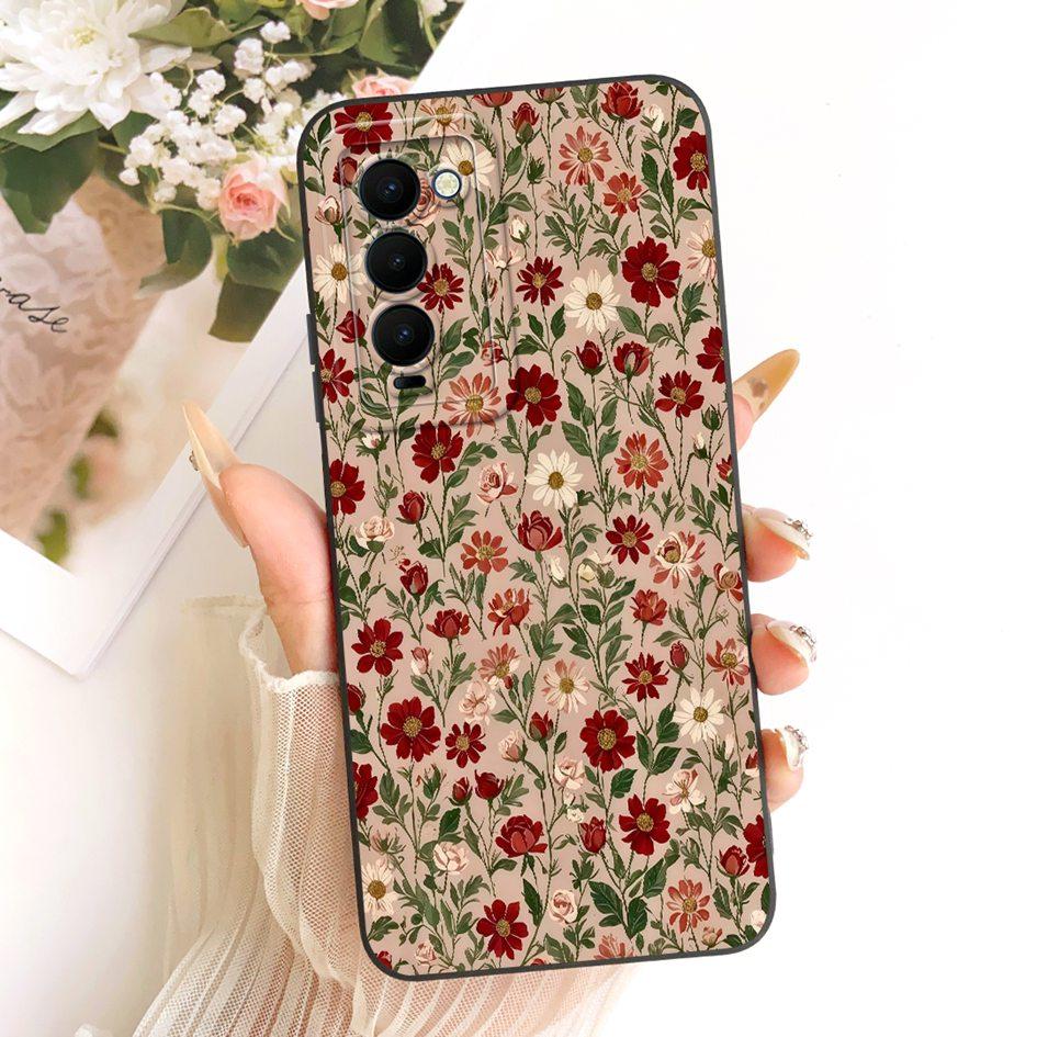 Для чехла Tecno Camon 18 18T 18P 18i Чехол для телефона Популярный Цветок Мягкий силиконовый чехол Для Tecno Camon 18 Premier CH9 CH9n Защитный