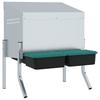 Chicken Nesting Box 2 Compartments with Legs Galvanized Steel