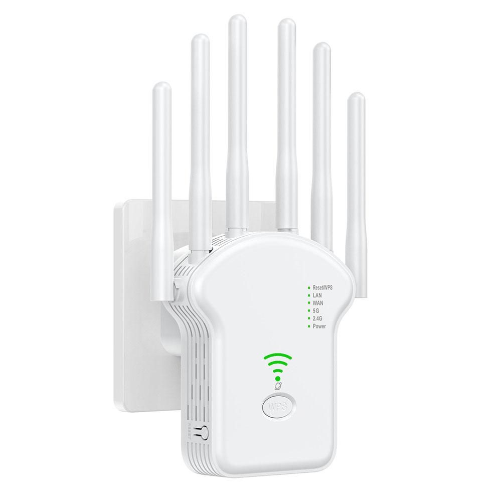 300 Мбит/с / 1200 Мбит/с Повторитель WiFi-сигнала Двухдиапазонный 2,4 ГГц 5 ГГц Антенна Усилитель сети с портом LAN/WAN Роутер WPS для домашнего офиса