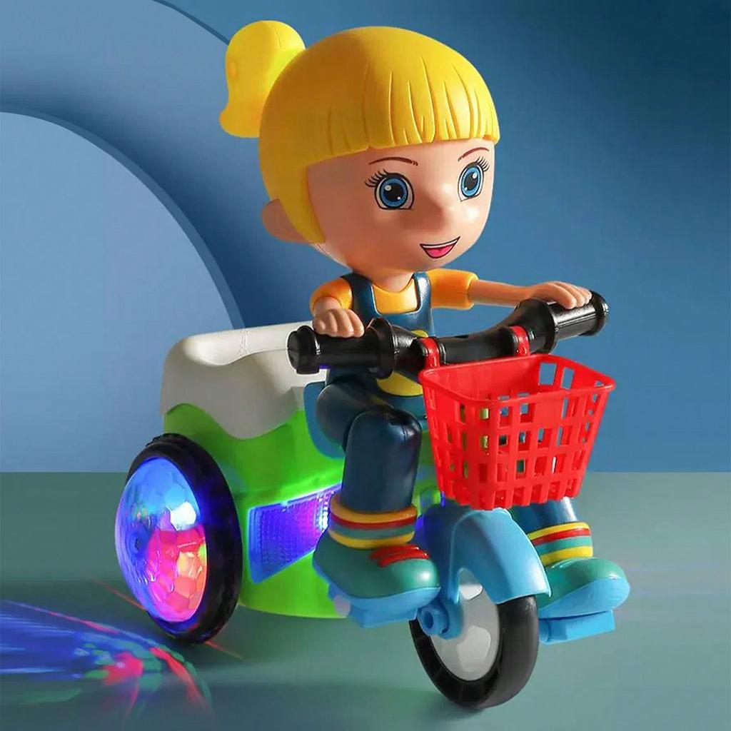 Вращающаяся на 360° машина-трюкач со светом и музыкой, игрушечная машина с автоматической деформацией и объездом препятствий, идеальный подарок на Рождество, Хэллоуин, Пасху [Без батареек]