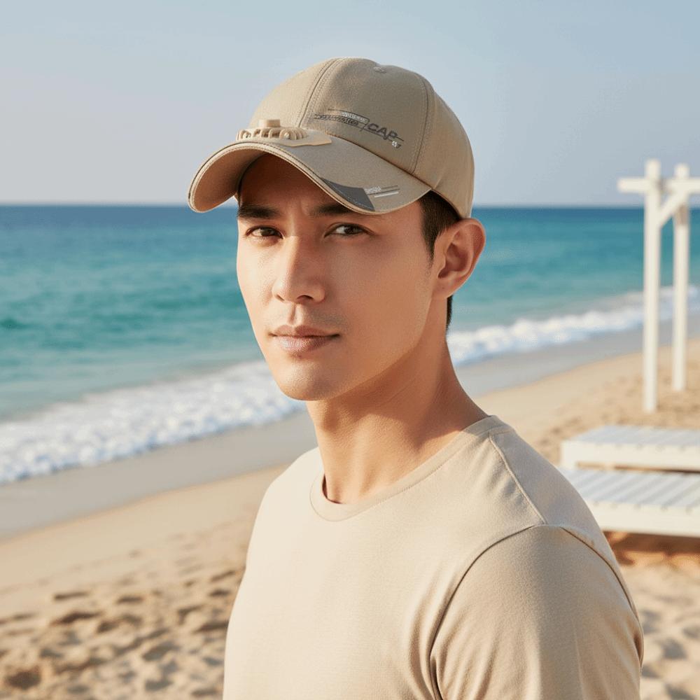 Portable Rechargeable Fan Hat Adjustable Anti-collapse Cooling Peaked Cap  Sport