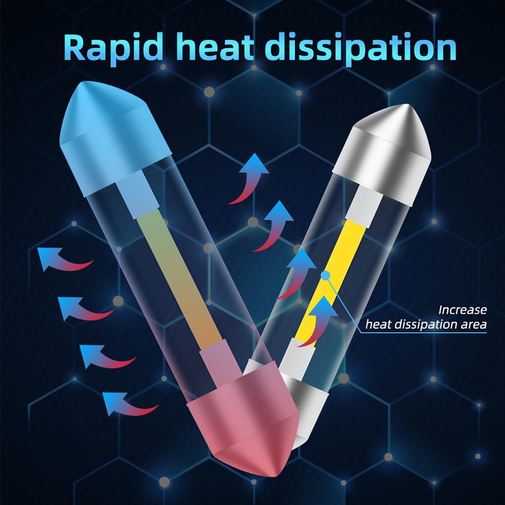 10 шт. Светодиодные лампы C5W C10W 31 мм 36 мм 39 мм 41 мм COB Светодиодные лампы Canbus Гирляндные Светодиодные Автомобильные Внутренние Светильники Плафон Для Чтения Подсветка Номерного Знака