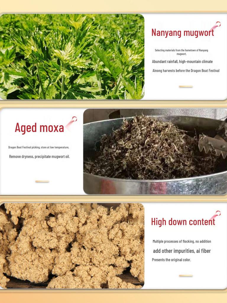 Aged Golden Mugwort Floss 500g for Household Moxibustion
