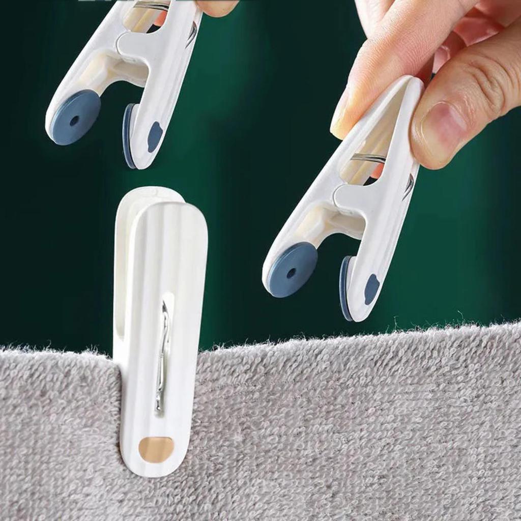 12Pcs PP Clothes Washing Clips Household Clothing Coat Hat Socks Pegs Sealing Pins Traceless Windproof Clips Hang Clamps
