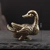 Vintage Howling Duck Ornament Solid Copper Figurines Feng Shui Collection Statue Desktop Tea Pet Home Decor