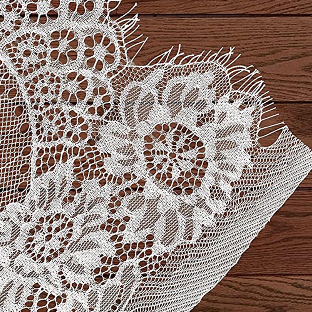White Lace Table Runner French Wedding Table Cloth Family Table Decoration 36x300cm