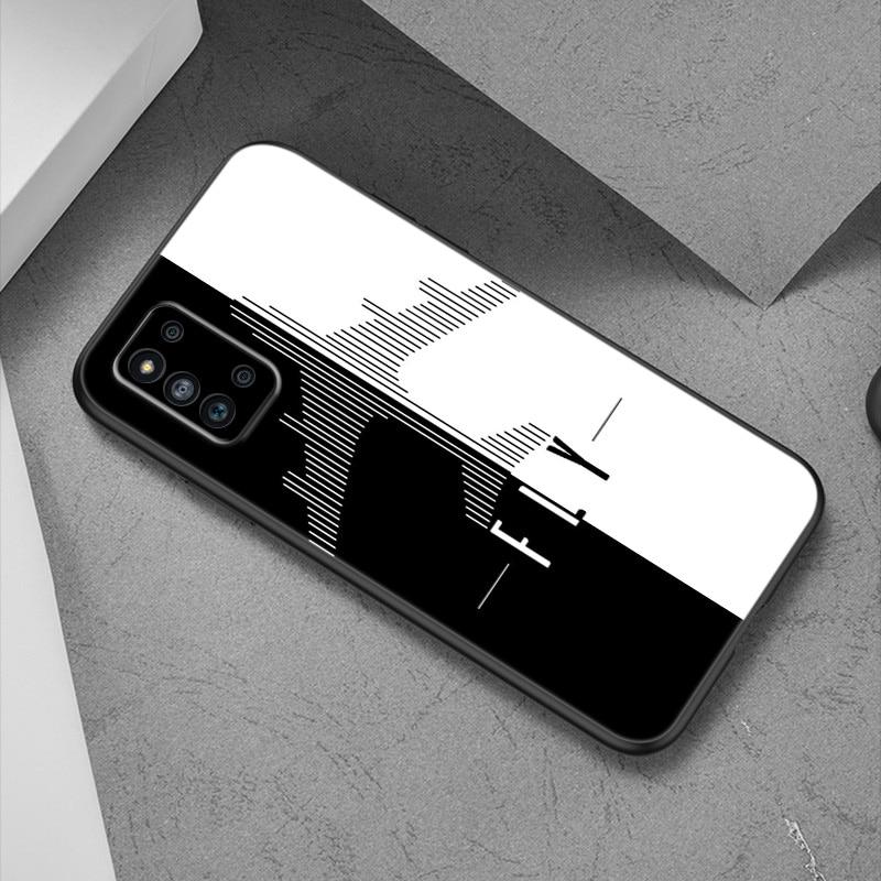 Чехол для Samsung Galaxy A12 A02S A22 A32 A52 A72 A71 A51 A41 A31 A21 A11 A50 A70 A10S A20S, черный чехол