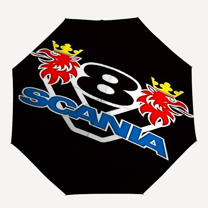 1 шт. Автоматический складной зонт Scania 8, Ветрозащитный купол, Кнопка автоматического открытия/закрытия 10171