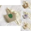 Elegant Woven Tote Bag Trendy Bucket Shape Handbag For Beach Or Vacation Use