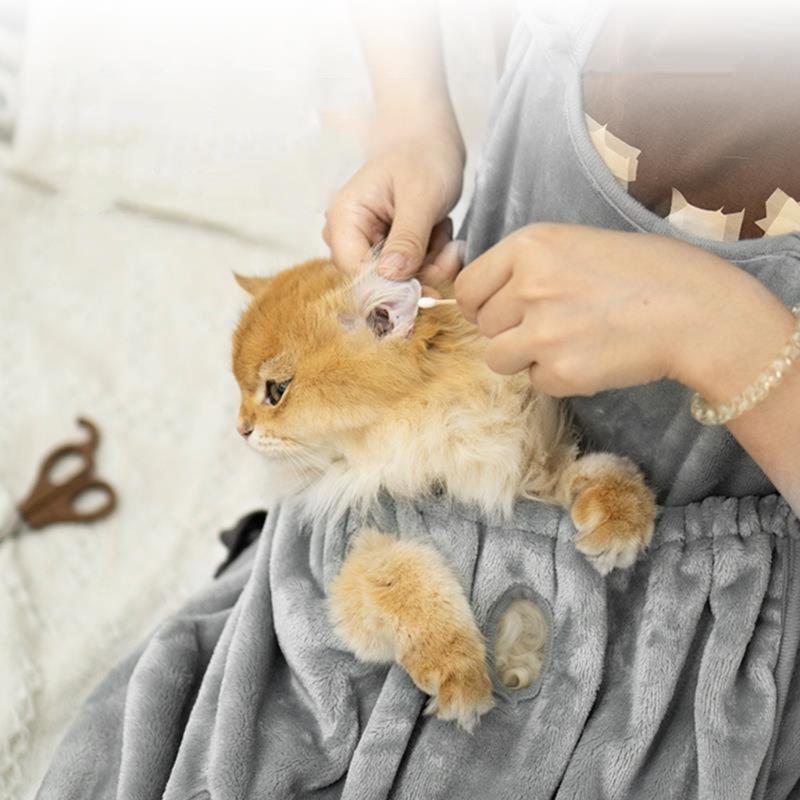 Кошки, держащие переноски, Бархатные фартуки, Слинги, Сопровождающие переноски, Сумка, Для использования в помещении, Халаты-фартуки с карманом