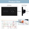 BSEED Touch Dimmer Switches 1gang1way Wall Light Switch LED Dimmer Plus EU Wall socket USB EU Standard Blue Backlight 10A