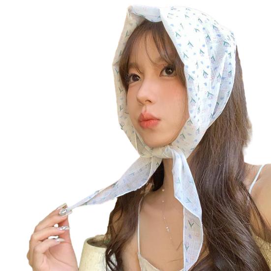 Повязка на голову, стильный цветочный принт, цветной женский платок, дорожная подставка для фото, платок из искусственного шелка, аксессуар для одежды