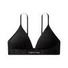 Solid Double Gravity Strap Removable Pad Triangle Bra Women Underwear Black QF6990-UB1