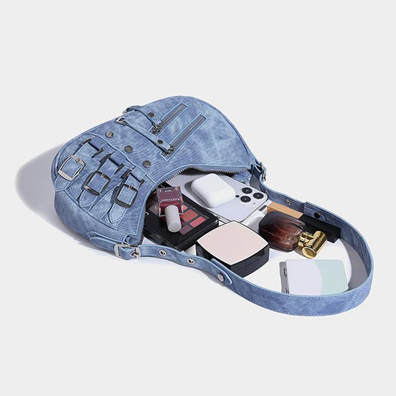 Yogodlns Ретро сумка на плечо для женщин, винтажная сумка из искусственной кожи с ремешком подмышки, регулируемая сумка для подмышек, эстетичная дизайнерская сумка, сумка-шоппер