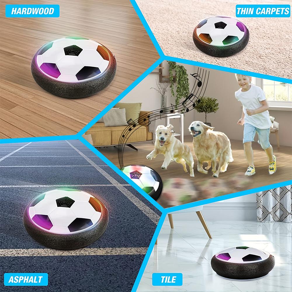 7-дюймовый парящий футбольный мяч, детские игрушки, электрический парящий футбольный мяч со светодиодной подсветкой и музыкой, футбольный мяч для игры в помещении для детей, подарок на день рождения
