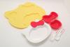 OSK Hello Kitty Plate Made in Dishwasher Stylish and Cute for Girls and Includes and Fork Set, Japan, Safe, Children, Plate, Spoon, (KP-18)