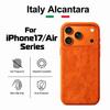 Для iPhone17/Air Series 100% Настоящий Итальянский Импортный Магнитный Чехол из Алькантары с MagSafe Чехол Умная Кнопка Защитная Крышка