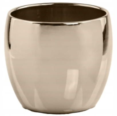 Ceramic flowerpot, gold ball, 13.5x12.5 cm