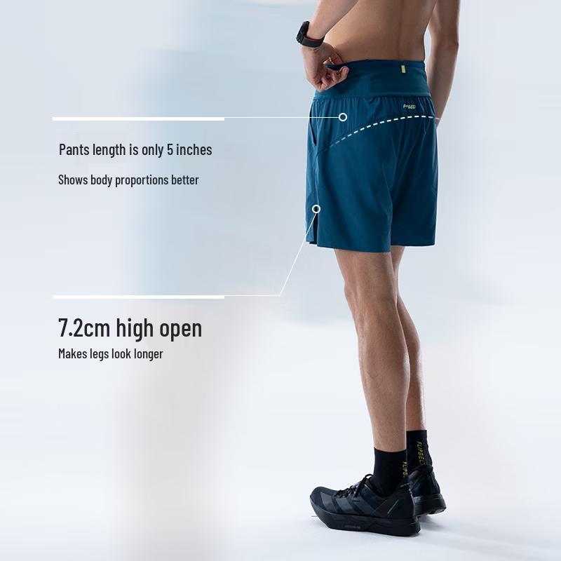 Мужские шорты для бега Feibite Air Pants 4.0, 5-дюймовые, быстросохнущие, с поясной сумкой