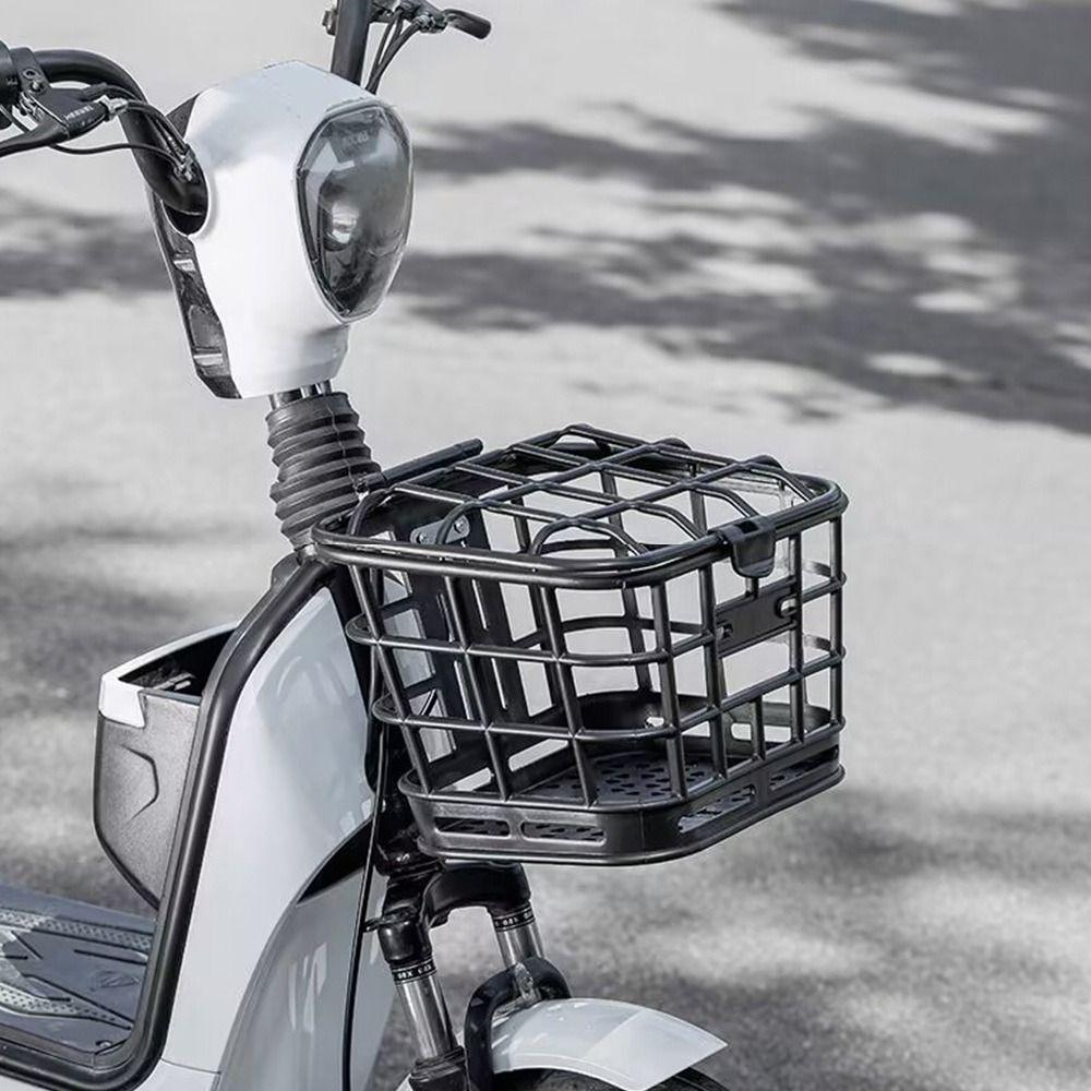 Plastic Bicycle Storage Basket Black Storage Bag New Bike Front Basket Scooter Use
