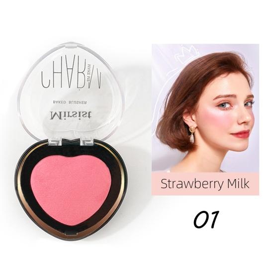 Love Heart Компактная пудра румяна матовая высокопигментированная стойкая натуральная однотонная палитра для макияжа лица для женщин и девушек