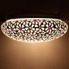 Glass Mosaic Ceiling Lamp - Rooftop Living  Home Decoration, Red  White (Bulb Not Included)