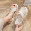 2024 New Line Women's Shoes Summer Wear Women's Slippers Non-slip Beach Flat Sandals