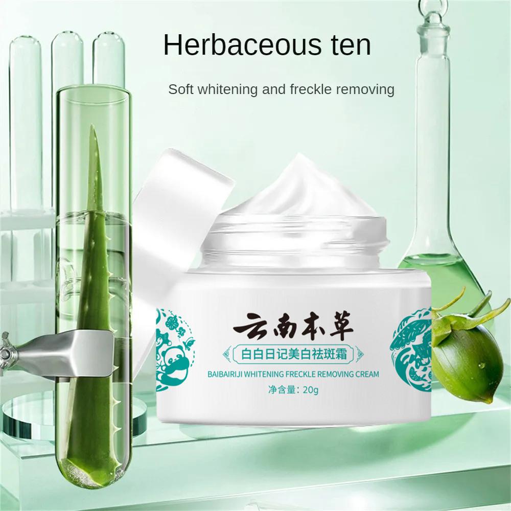 Юньнаньский травяной отбеливающий крем от веснушек, средства по уходу за темными пятнами 20 г, осветляющий кожу, M7U9