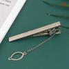 1Pc  Men Silver Necktie Tie Clip Stainless Steel Plain Clasp Bars Pins Clips