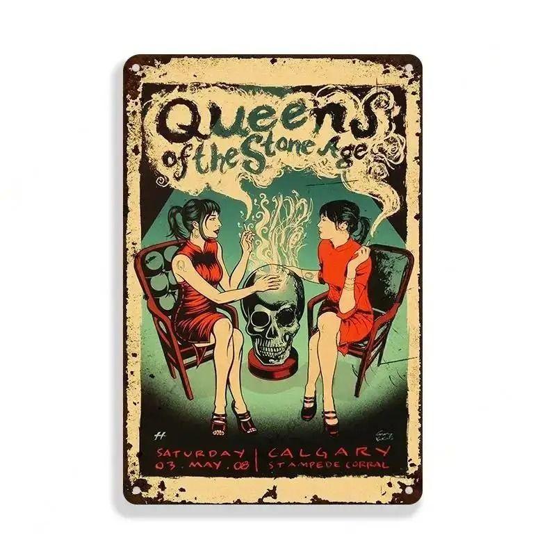 Ретро жестяная картина с изображением группы Queen для декора дома, клуба, паба, бара
