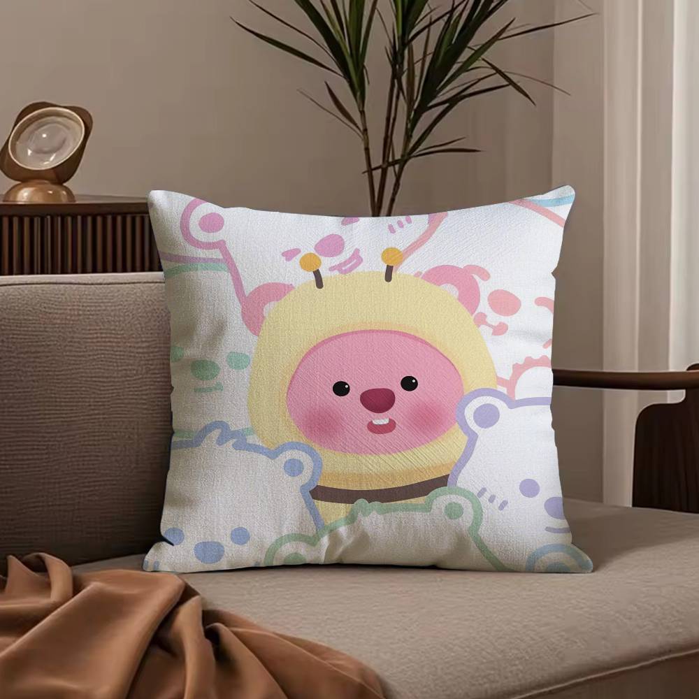 Custom Zanmang L-Loopy Throw Pillow Case Anti-dustmite Pillowcase Invisible zipper silky short plush Sofa cushion cover