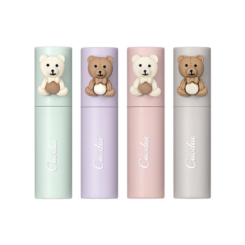 CUODUI Cute Bear Velvet Matte Lip Mud Moisturizing Lip Gloss Lipstick.