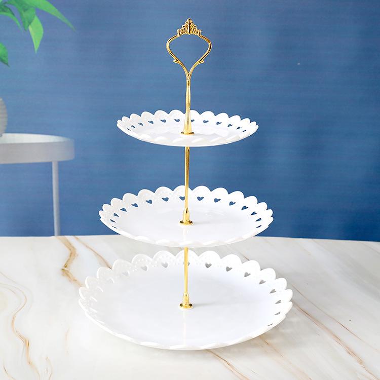 Three-Tier Dessert Display Stand for Parties and Weddings