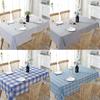 PVC Tablecloth Waterproof and Oil-proof Small Fresh Plaid Wash-free Ins Style Rectangular Tablecloth Coffee Table Table Mat Simple Tablecloth