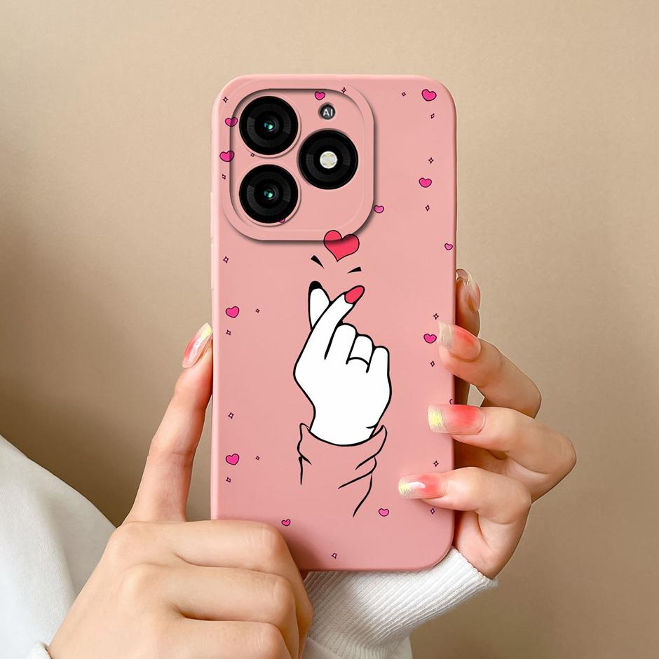 Чехол для телефона Tecno Itel A70 Крутая Девочка Мультяшный Рисунок Жидкий Силикон Чехол Для ItelA70 A 70 Высококачественный Новый Дизайн Fundas