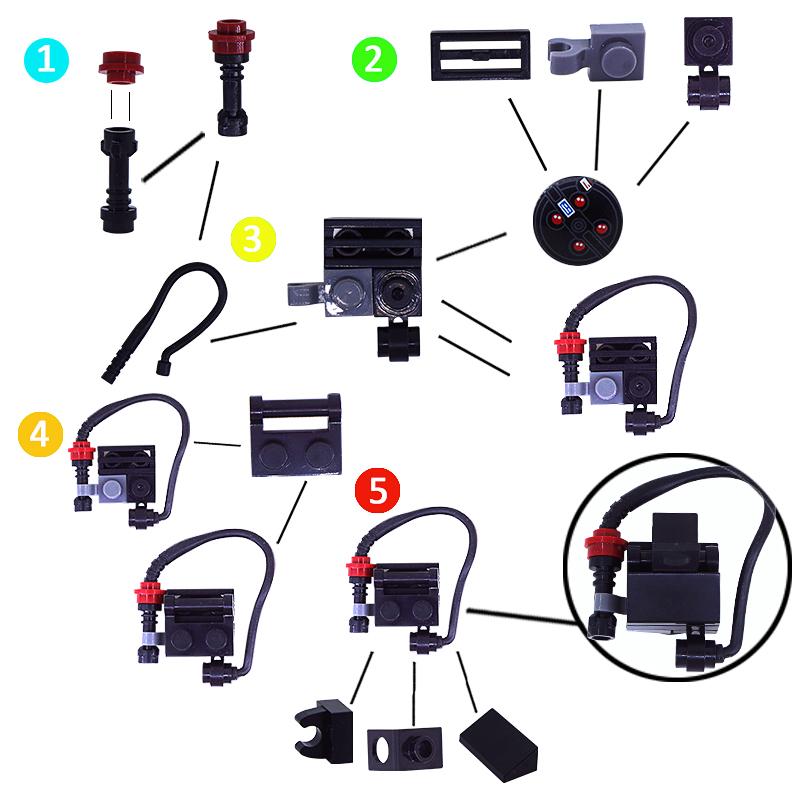 4Pcs/Set Classical Movie Stay Puft Raymond Stantz Peter Venkman Model Building Blocks Enlighten Toys For Children Christmas Gift