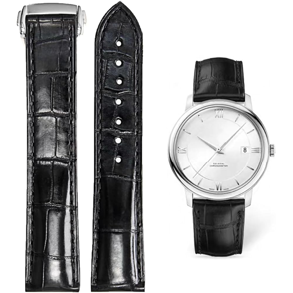[Nywing] Ремешок для часов Omega Ремешок Omega 19 мм 20 мм 21 мм 22 мм D-застежка Натуральная кожа Аллигатор Patt...