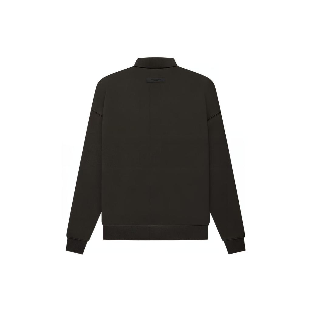 Fear of God Essentials FW22 Лонгслив Поло Женские топы Черно-серый Серо-черный FOG-FW22-386
