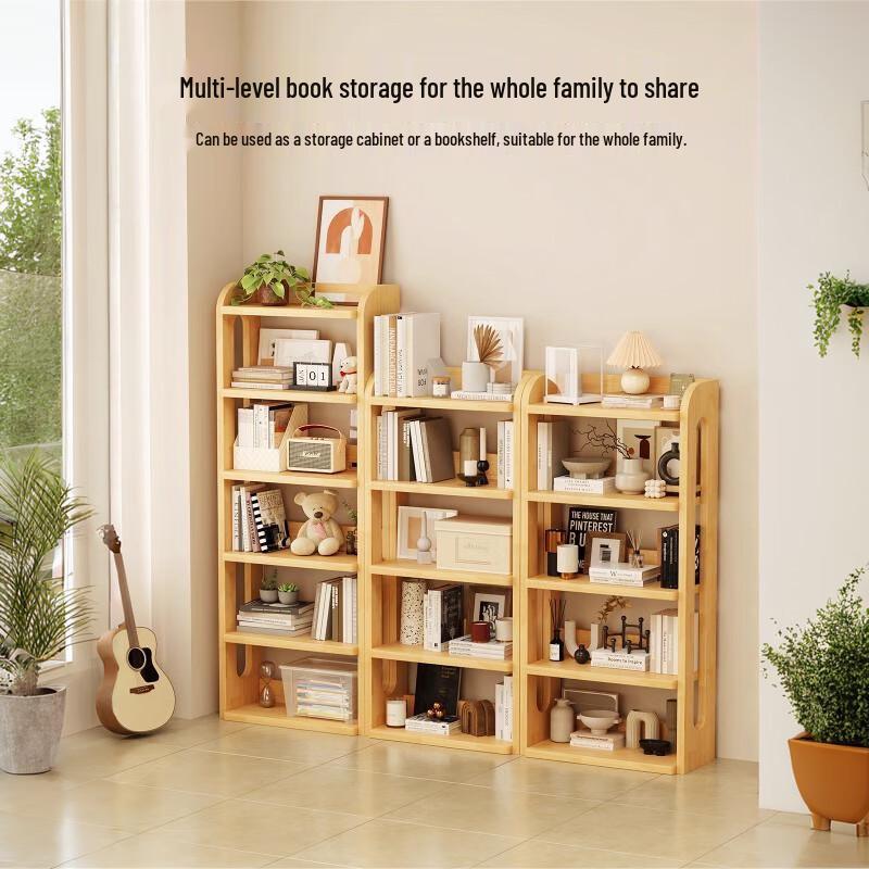 miflame Solid Wood Bookshelf Display Rack
