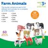 Учебные ресурсы Математическая игрушка Ферма Животные Фигурки Счетчик 10 Типов 60 Частей LER0810 Подлинный Продукт