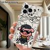 Phone case: 2D flat, suitable for iPhone 18 17 16 15 14 13 Pro protective case, hip-hop pig, perfect holiday gift for Christmas and Halloween
